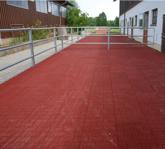 Dalles écurie en caoutchouc drainant - Govatks - 50 x 100 cm - Rougebrun_2