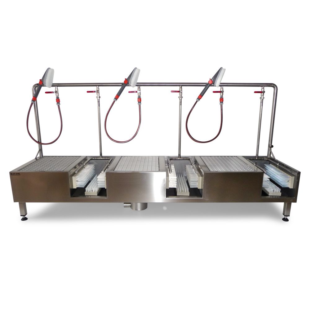 Lave-bottes en acier inoxydable avec grille amovible