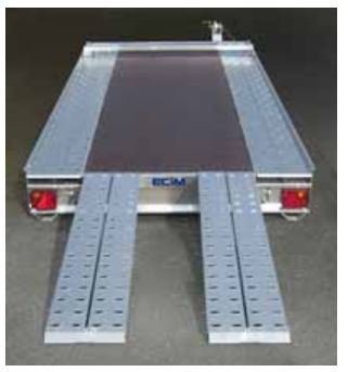 Remorque porte-voiture à roues dessous avec option roue de secours et support, PTC 2000 kg - ECIM - PV PRO 200_2