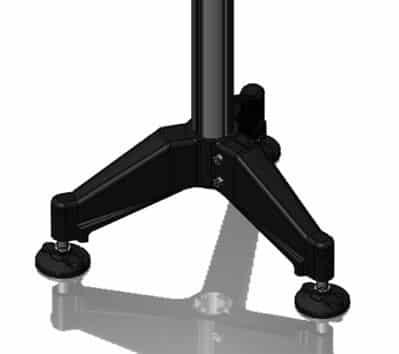 Pieds pour convoyeurs industriels en aluminium - réglables en hauteur avec roulettes et embases fixes_2
