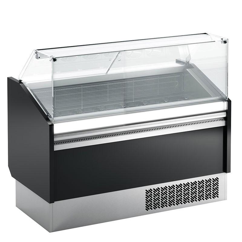 Vitrine de présentation glacier avec réserve P 670 - ESTI Noire | Ggm - ESTIS_S - 1622_2