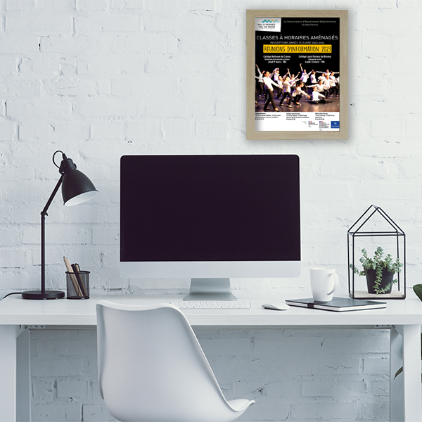 Cadres Bois 60x80 cm - Profilé 30 mm aspect Chêne - Réf : 30146080BCH_2