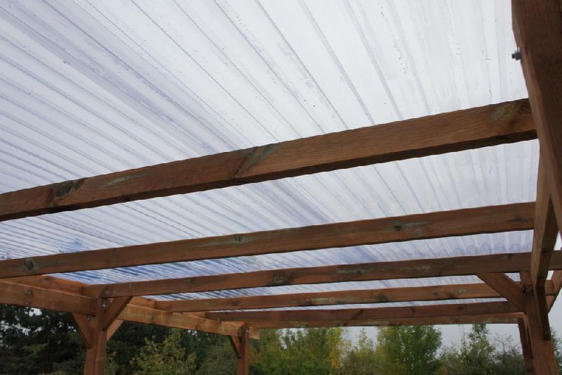 Carport en bois - couverture PVC ondulée Imperia 15 m²_2