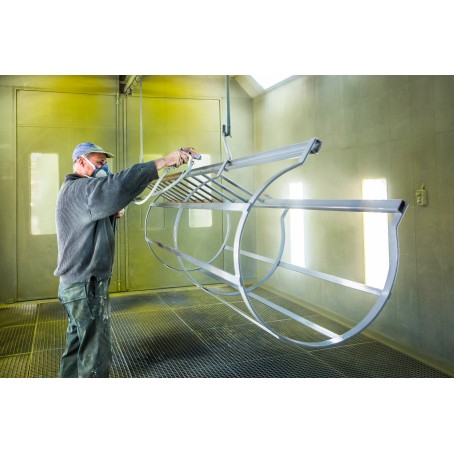 Échelle à crinoline en acier galvanisé ou aluminium - Palier intermédiaire, franchissement d'acrotère et trappe de condamnation_2