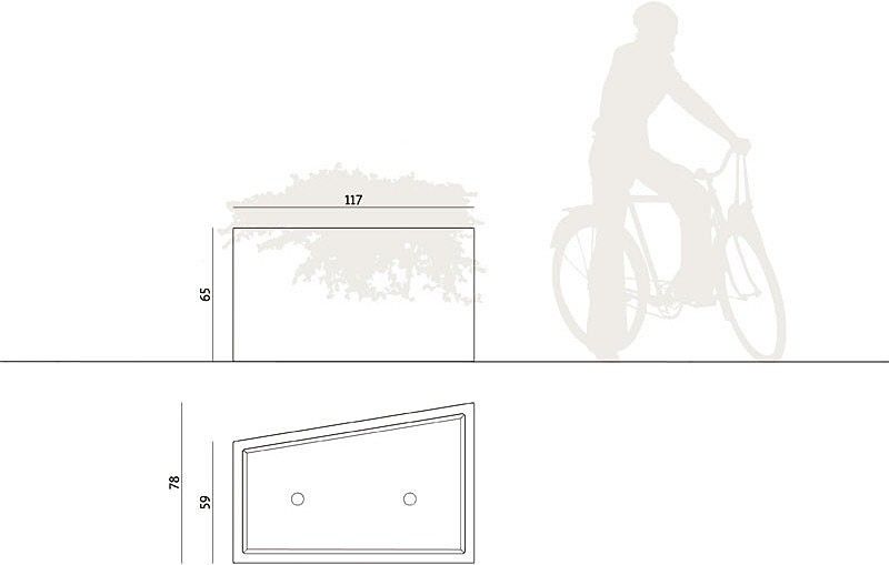 Intal 133148 - Jardinières en béton sablé ou peint - Komserwis - Hauteur 65 cm_2
