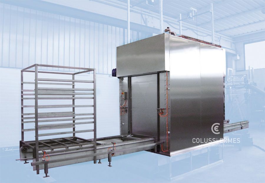 Laveuse industrielle alimentaire - Lavage chariots pour fromage - Colussi Ermes - Hautes pressions et sur mesure_2