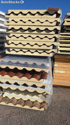 Panneau sandwich imitation tuile - Toiture légère et économique - Différentes épaisseurs, couleurs et finitions_2