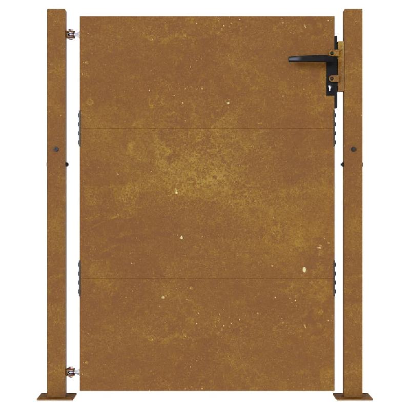 Vidaxl portail de jardin 105x130 cm acier corten 153264_2
