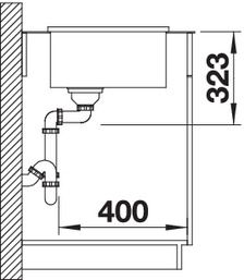 Blanco Attika XL 60 - Évier en inox avec cuve BLANCO CLARON XL - Système d'évacuation InFino - Largeur du meuble sous-évier : 60 cm_2