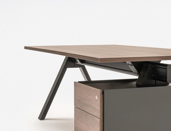 Bureau de direction design avec meuble de service - Ref : VIGA DIRECTION_2