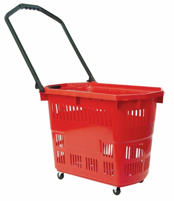 Panier libre service 55 litres - dimensions 855mm x 390mm x 580mm x 460mm - 2 roues fixes + 2 multidirectionnelles_2