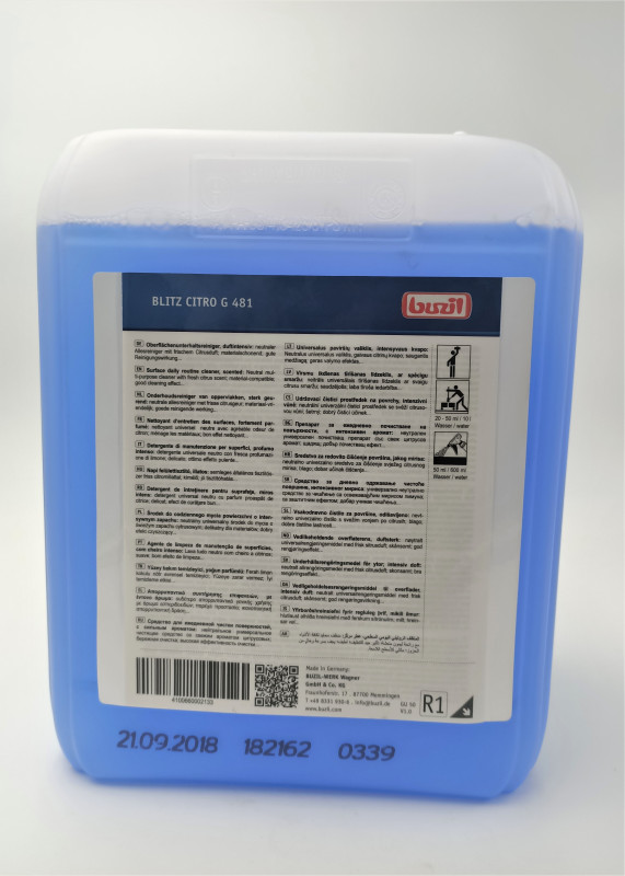 Blitz citro g481 nettoyant universel neutre sols et surfaces ph:7 buzil bidon de 5l_2