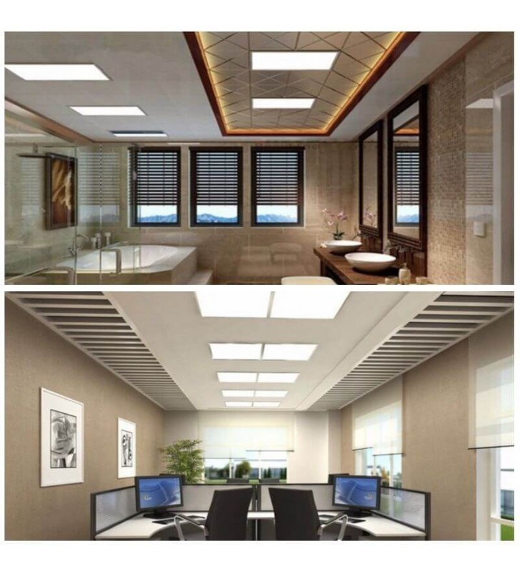 Dalle LED - 60x60 cm - 40W 3000K - Réf DAL606040W3K - panneau extra plat encastrable_2