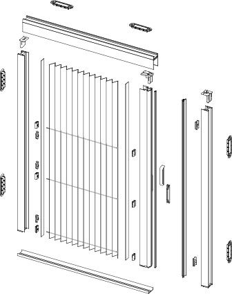 Moustiquaires rétractables latérales - France-Combi - aluminium, fermeture aimantée, toile plissée_2