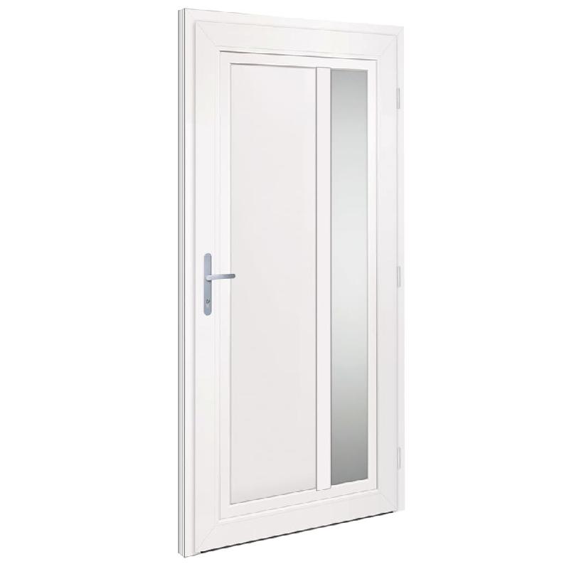 Vidaxl porte d'entrée blanc 108x208 cm pvc 3157099_2