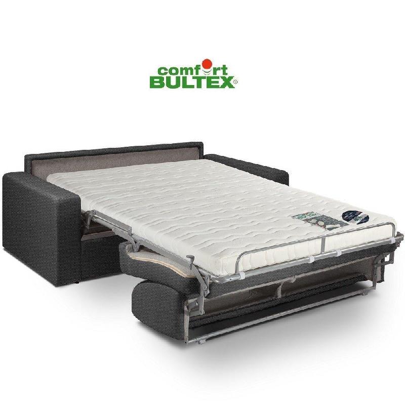 Canapé convertible express CRÉPUSCULE - Matelas 140cm Comfort BULTEX® NEO - Gris anthracite_2