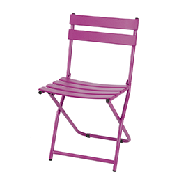 Chaise pliante - assise et dossier en lames métal - nombreux coloris disponibles - MUSETTE_2