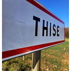 Panneau de localisation d'entrée agglomération EB10 - 1 ligne - Signalisation routière_2