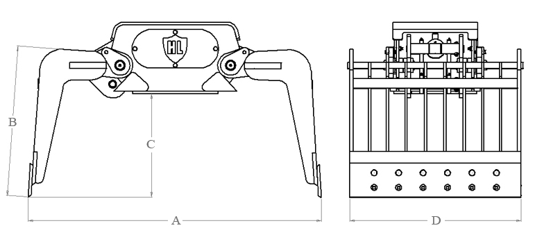 Pince à tri hydraulique Hardlife - utilisation professionnelle - lame renforcée - points de graissage - adaptation Morin, MBI, KLAC, Verachtert, Lehnoff_2