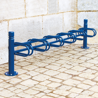 Support cycles Déco - 6 places simple face composable - acier et inox - Réf 8207313_2