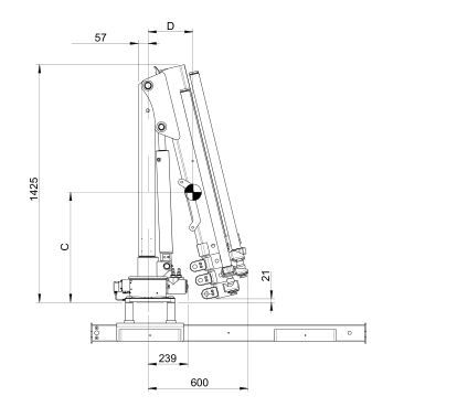 Grue auxiliaire HIAB T-CLX 013 - 1,2 tm - Portée hydraulique 2 à 4,2 m - Compacte pour camion léger_2