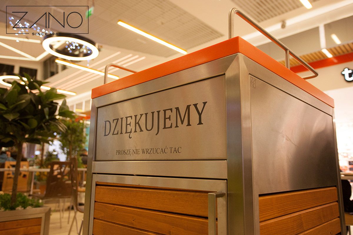 03.068.Sn - Poubelle publique Salver - Zano - 60 kg - avec repose-plateaux et système de vidage facile_2