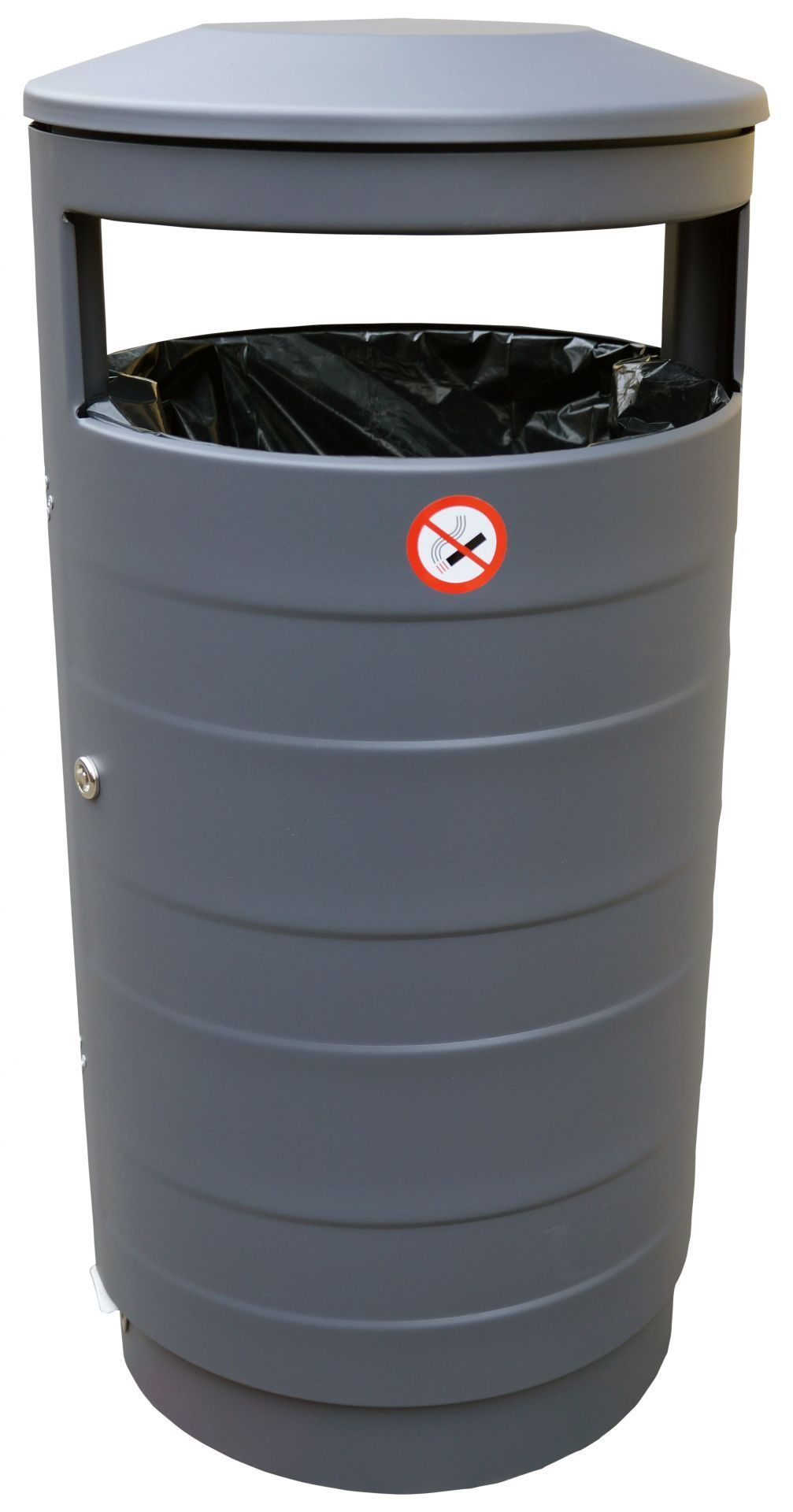 Corbeille publique extérieure en acier galvanisé ou inox - Tri sélectif - 75L à 100L - Design robuste_3