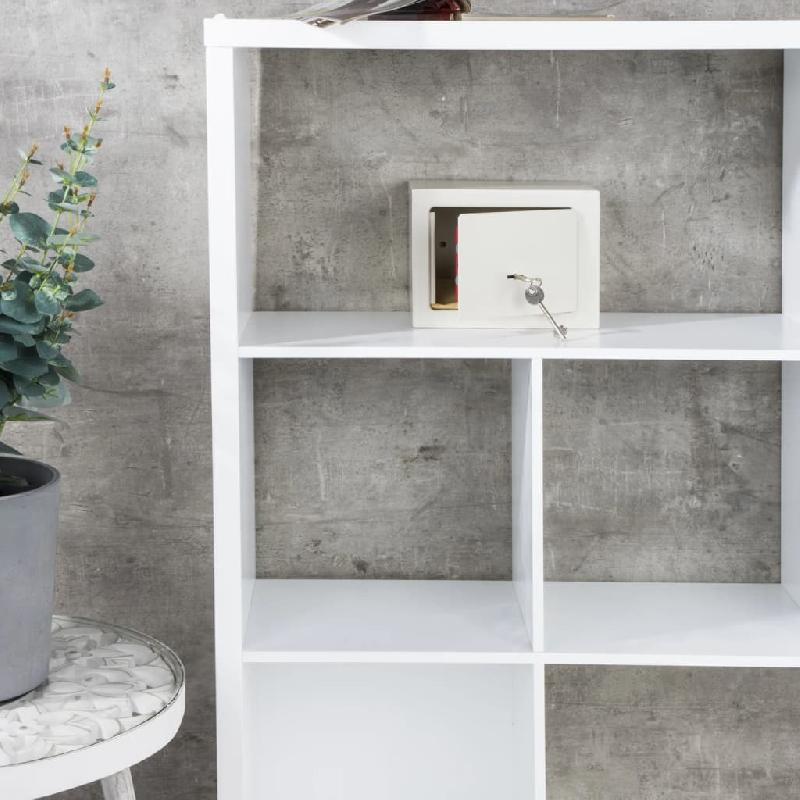 Hi coffre-fort d'hôtel avec 2 clés 23x17x17 cm acier blanc 445615_2