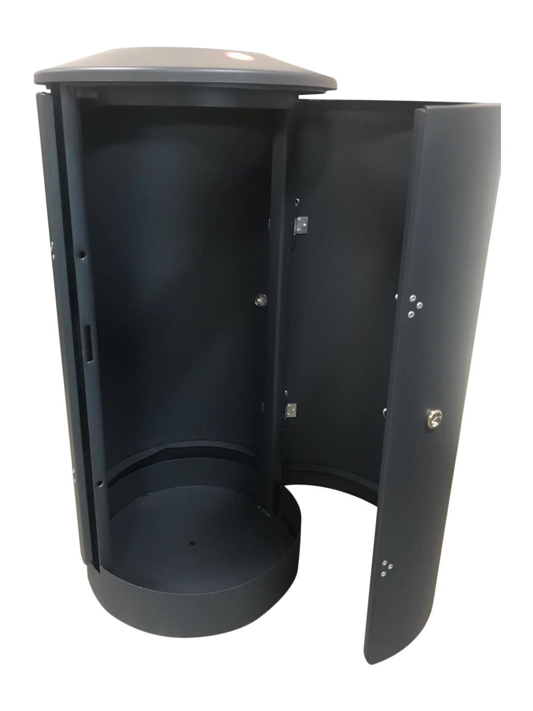 Poubelle publique pour collectivités - Acier galvanisé - Contenance 105L - Design robuste - Nombreux RAL disponibles_3