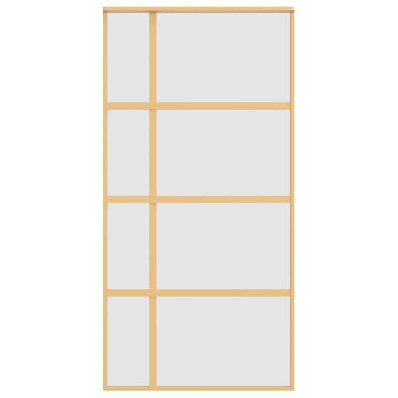 Vidaxl porte coulissante doré 102,5x205 cm verre esg dépoli aluminium 155195_2