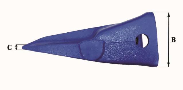 Dents de godet adaptables Feurst 1U 3553 TL - 15.70 kg - Dimensions 390x150x10 mm_2