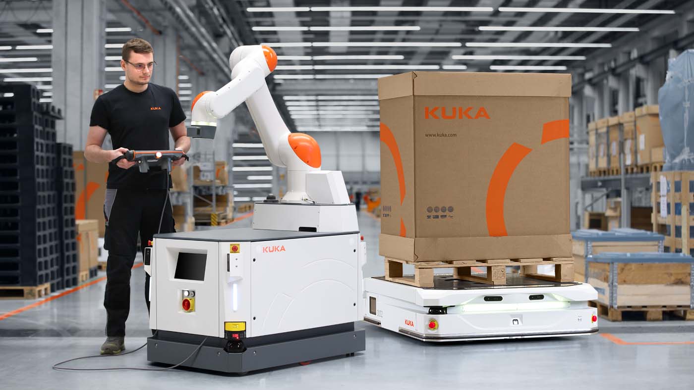 Cobot mobile autonome pour environnement industriel - KMR iisy de KUKA - Charge 11 ou 15 kg, vitesse max. 1,5 m/s_2