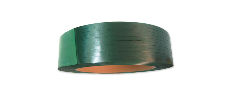 Feuillard polyester vert grainé - 12,0 mm x 0,60 mm x 3000 ml - résistance 270 kg - FEPE12007VE_2