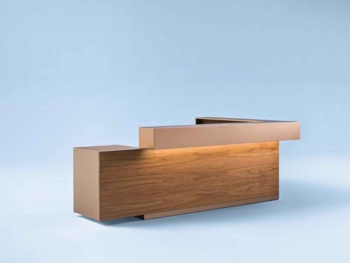 Banque d'accueil moderne éclairée - TOKI CUBE - design contemporain et élégant, modulable, avec éclairage LED optionnel_2