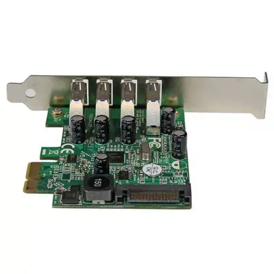 Carte contrôleur PCI Express à  4 ports USB 3.0 SuperSpeed - Adaptateur PCIe avec UASP et alimentatio_2
