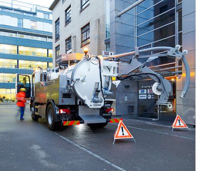 Nettoyeur de canalisations Citycycler avec débit de 220 l/min