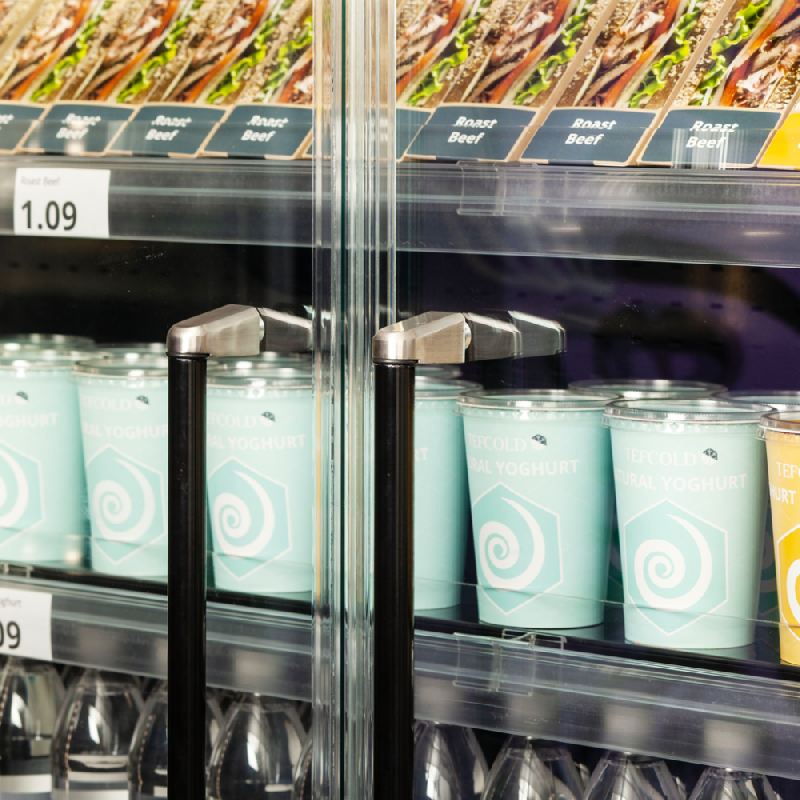 Vitrine réfrigérée pour supermarché à froid positif 1018mm Profondeur 740mm Galaxy+ GP10FGD Black TEFCOLD_2