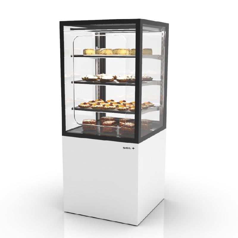 Vitrine réfrigérée INTEGRA sur base - 600 mm - 4 niveaux - H1400 mm - IN60/80-140 | Sayl Barcelona - Accès arrière, 815 mm, 1400_2