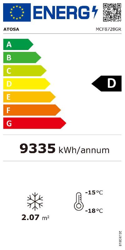 Armoire réfrigérée vitrée négative Noir 3 portes 2050L Atosa_2