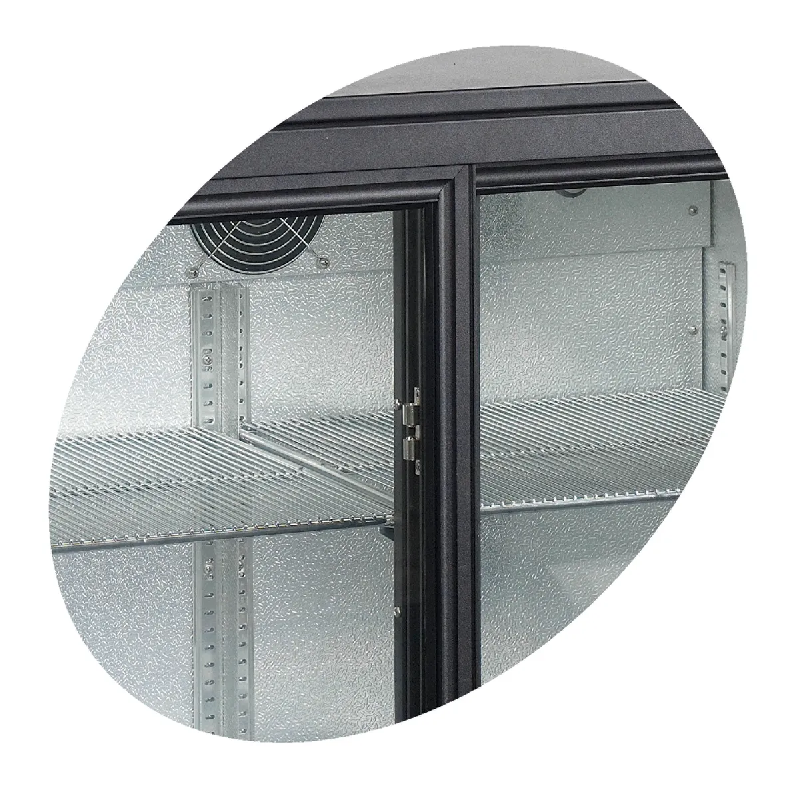 Arrière bar réfrigéré 3 portes BA30S-3 noir TEFCOLD_2