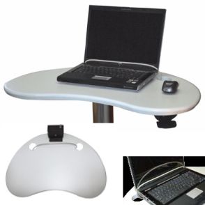 Laptop Kidney Cart H Class - Chariot informatique médical réglable en hauteur - Ergonoflex - 15,87 kg_2