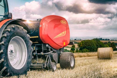 Presse à balle ronde performante avec liage filet ficelle PowerBind