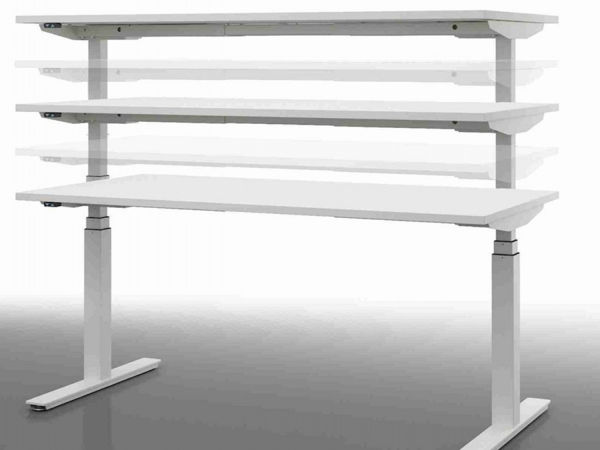 Bureau assis-debout intelligent WINGLET - réglable électriquement ou avec bouton push_2