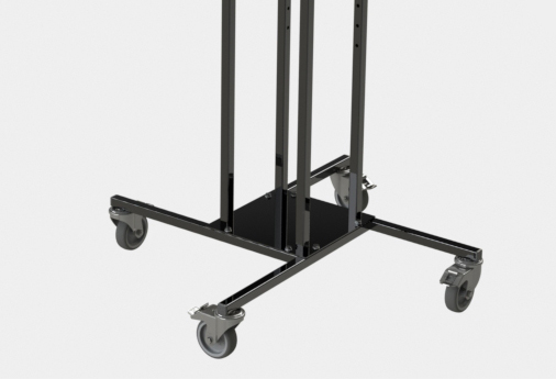 Portant pour vêtements avec bras à roulettes_3