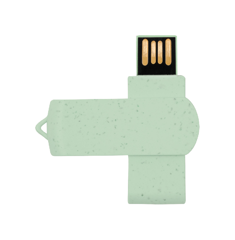 Clé USB Twist - 16 Go - USB 2.0 - Boîtier en plastique écologique en paille de blé - Livrée avec boîte en papier kraft_2