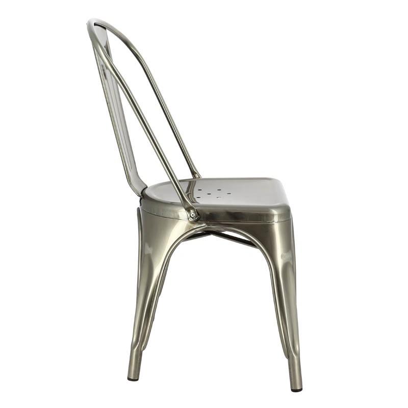 Chaise restaurant métal Chicago - GRIS_2