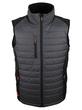 Gilet chaud et confortable en softshell & polyamide ripstop - nombreuses poches - gris/noir avec contrastes orange_2