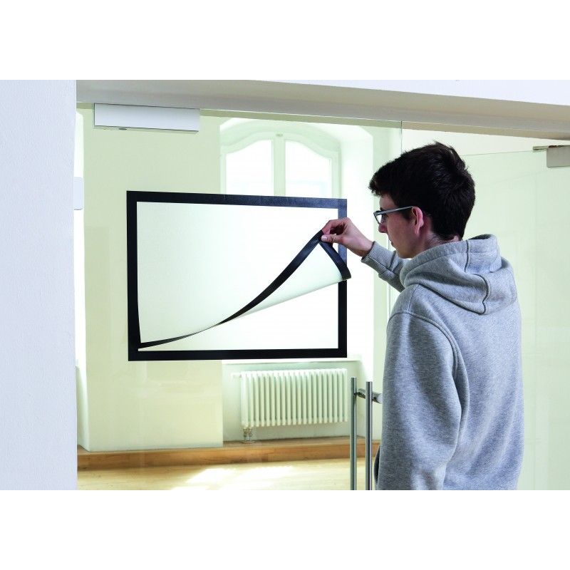 Idu0403 - porte-affiche adhésif - toutelasignaletique - repositionnable format : a2 ou a1 - coloris : noir ou argent_2