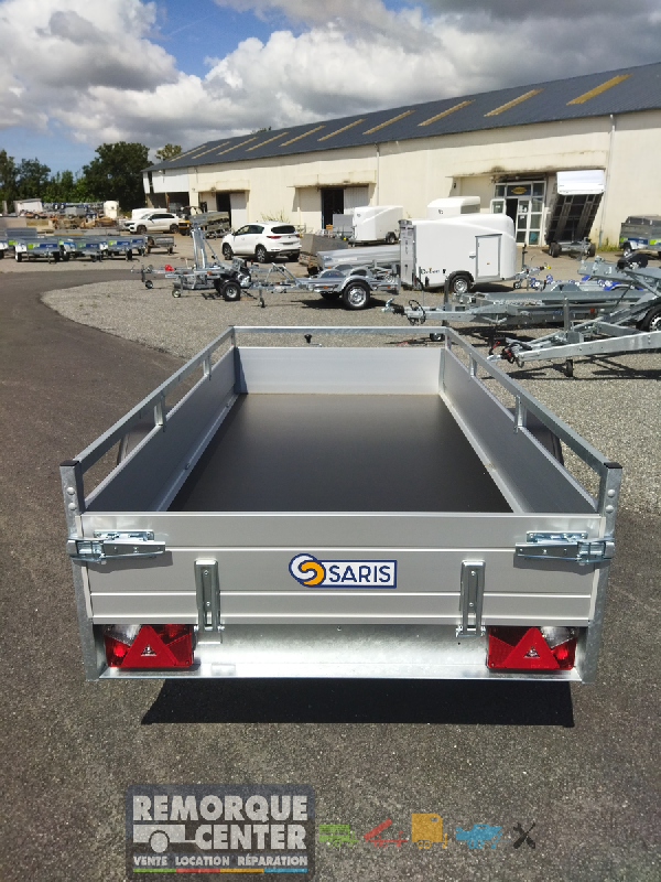 Remorque freinée aluminium - Saris - DV135 - 1 essieu freiné - PTAC : 1350 kg - 255 x 133 cm - Référence : MC 255 133 1350 1_2