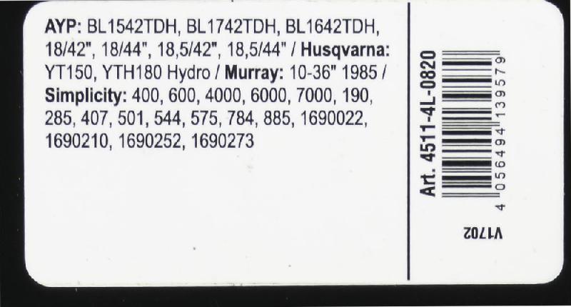 Courroie trapézoïdale X-Grip V - type 4L820_2